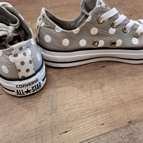 Converse Gray and White High-Top Sneakers - Picture 6 of 8